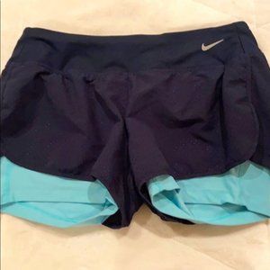Nike Dri-Fit Running Shorts - Navy, Size Medium